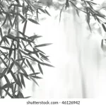 bamboo en tinta sumi